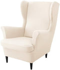 NILUOH Wingback Chair Slipcover 2-Piece Stretch Wingback Chair Sofa Slipcover Armchair Cover Printed Furniture Protector Couch Soft with Elastic Bottom for Living Room