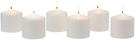 Stonebriar Unscented White Tall Pillar Candles, 18 Hour Burning Candle Pillars, Perfect for Decor, Weddings, Emergencies 3" X 3", 6 count