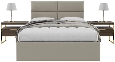 Vänt Wall Mounted Headboard Panels, Queen/Full, Vintage Leather Dusty Taupe