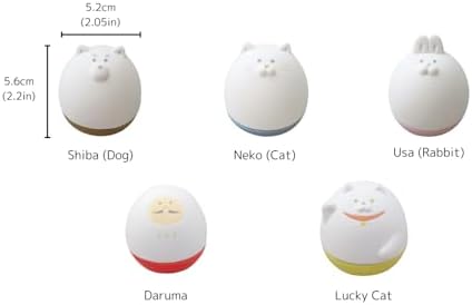 Stone Diffuser Swinging Animals Aromatherapy [Japan Import] Passive Diffuser for Essential Oil, Ceramic, Non-Electric, Room Decor, Gift (Daruma)