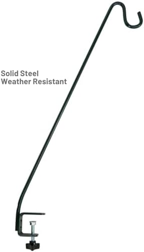 More Birds Deck Hook, 13in Steel Bird Feeder Hanger for Outdoors