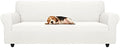ZNSAYOTX Stretch Oversized Couch Cover Universal Sofa Covers for Living Room Dogs Pet Furniture Protector Spandex Extra Large Sofa Slipcovers with Anti Slip Foam Sticks (White, XL Sofa)
