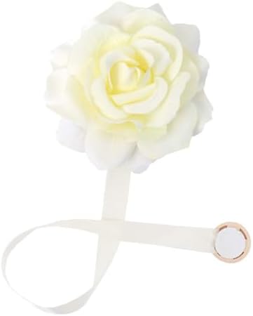 Curtain Tiebacks, Rose Magnetic Curtain Holders, Elegant 2 Pack Decorative Rope Holdback Holder, Home Decor Thin or Sheer Window Drapries Bed Canopy (Champagne)