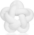 Knot Pillow White Star Shaped Decorative Throw Pillow 12.59"
