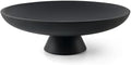 LIN CHUAN Large Decorative Bowl, Resin Pedestal Fruit Bowl, Matte Black