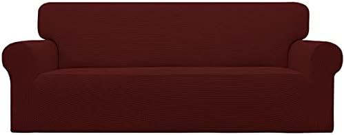 Easy-Going Stretch Oversized Sofa Couch Slipcover Washable Wine
