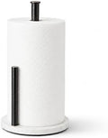 Oil Rubbed Bronze Paper Towel Holder for Kitchen Countertop, 304 Stainless Steel Roll Dispenser with White Engineered Marble Weighted Base, Freestanding Paper Towel Stand for Standard Rolls