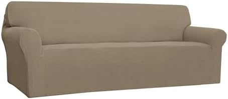 Easy-Going Stretch 4 Seater Oversized Sofa Couch Cover Natural