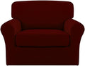 Easy-Going 2 Pieces Stretch Sofa Slipcover for Armchair Washable