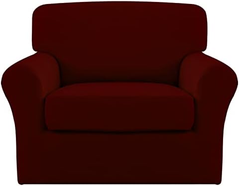 Easy-Going 2 Pieces Stretch Sofa Slipcover for Armchair Washable