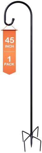 Ottsuls Shepherd-Hooks Adjustable for Bird-Feeder Lantern Plant-Hook Garden-Stake - Plant Stand Hanger for Outdoor Flower Basket, Bird Feeder Hanger Weddings Décor