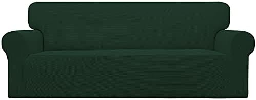 Easy-Going Stretch Couch Covers for Sofa Washable Large Dark Green