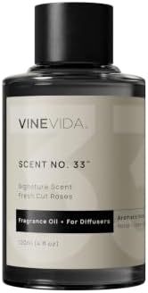 VINEVIDA [4 Fl Oz] Fresh Cut Roses Fragrance Oil for Cold Air Diffusers, Essential Oils for Diffuser Oil Refill & Air Freshener Room Spray