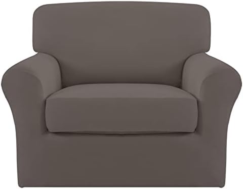 Easy-Going 2 Pieces Stretch Sofa Slipcover for Armchair Washable