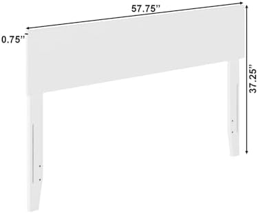 AFI, Orlando Full Adjustable Modern Solid Wood Panel Headboard, White