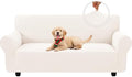 XINEAGE Stretch 3 Seater Slipcover, Non-Slip Pet Couch Cover,Beige White