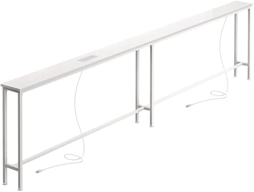 SUPERJARE 102 Inch Sofa Table with 2 Power Outlets and USB-C Ports