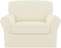 Easy-Going 2 Pieces Stretch Sofa Slipcover for Armchair Washable