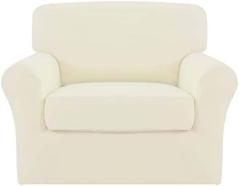 Easy-Going 2 Pieces Stretch Sofa Slipcover for Armchair Washable