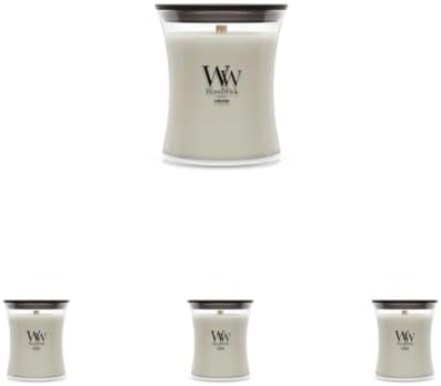 WoodWick Fireside Scented Candle, Crackling Wick, 9.7oz (Pack of 4)