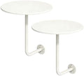 2 PS Wall Mounted Side Table Round Floating Nightstand L-Bracket Bar Table