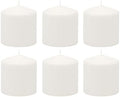 Stonebriar Unscented White Tall Pillar Candles, 18 Hour Burning Candle Pillars, Perfect for Decor, Weddings, Emergencies 3" X 3", 6 count
