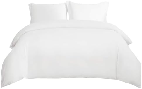Bedsure Twin/Twin XL Duvet Cover, Soft Double Brushed Bedding Set, White