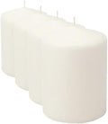 Stonebriar Tall 35 Hour Long Burning Unscented White Wax Pillar Candles 3 Count, 3 x 4 inches (Pack of 4)