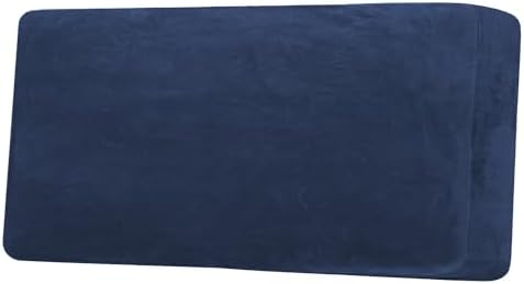 H.VERSAILTEX Velvet Stretch Individual Couch Cushion Cover Plush Cushion Slipcover for Loveseat Sofa Cushion Furniture Protector Seat Cushion Sofa Cover (1 Piece Sofa Cushion Cover, Navy)