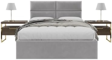 Vänt Wall Mounted Headboard Panels, Queen/Full, Velvet Platinum Grey