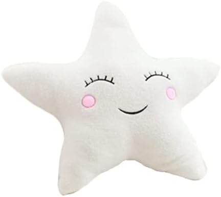 Star Pillow Moon Cloud Fresh Room Decoration Home Cushion Bed Pillow (Star 19.5 * 19.5inch/50 * 50cm, White)