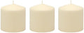 Stonebriar Unscented Pillar Candles – 18 Hour Burn Time, Long-Lasting Wax Candles for Weddings, Holidays, Home Décor & Special Events, Pack of 3, Ivory, 3" x 3"