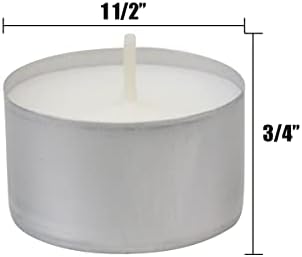 Stonebriar Unscented Long Burning White Tealight Candles, Bulk Pack, 6-7 Hour Burn Time, Smokeless Tealights for Parties, Weddings, Home, 50 Count
