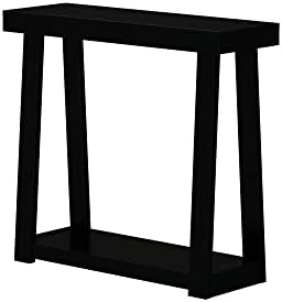 Plank+Beam Classic Console Table with Shelf - 36 inches, Black