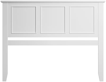 Wood Queen Size Headboard Only with Farmhouse Style, Wall-Mounted , White