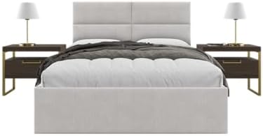 Vänt Wall Mounted Headboard Panels, Queen/Full, Ribbed Stone