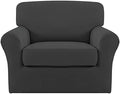 Easy-Going 2 Pieces Stretch Sofa Slipcover for Armchair Washable