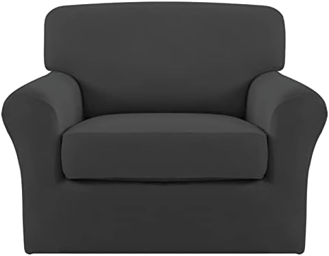 Easy-Going 2 Pieces Stretch Sofa Slipcover for Armchair Washable