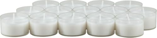 Stonebriar Bulk 192 Unscented Smokeless Long Burning Clear Cup Tea Light Candles with 6 to 7 Hour Extended Burn Time (Pack of 2, 384 Count Total)