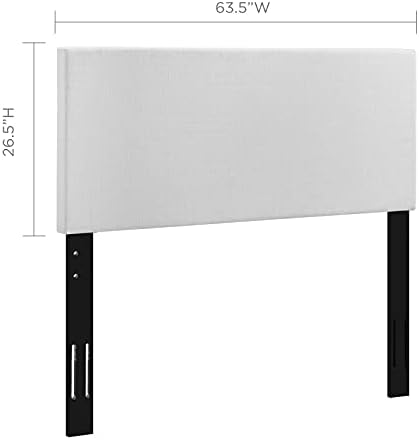Modway Taylor Full/Queen Upholstered Linen Fabric Headboard, White