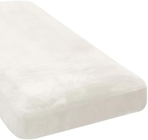 H.VERSAILTEX Velvet Stretch Individual Chaise Cover Sectional Couch Covers for L Shaped Sofa Both Left/Right Furniture Protector Seat Cushion Sofa Cover (1 Piece Chaise Cover, Porcelain White)