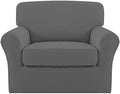 Easy-Going 2 Pieces Stretch Sofa Slipcover for Armchair Washable