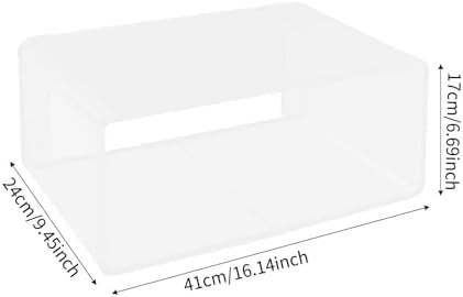 Acrylic Wall-Mounted Nightstand Floating Wall Nightstand Bedside Table Floating Side Table Wall Mounted Clear Shelf for Bedroom Bathroom (Clear)