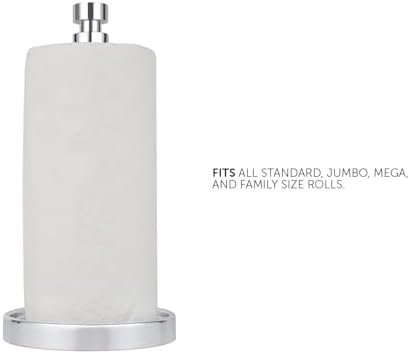 Ivilon Countertop Paper Towel Holder - Steady and Easy Tear - Fits All Paper Towel Rolls - Chrome