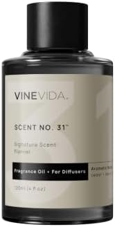 VINEVIDA [4 Fl Oz] Flannel Fragrance Oil for Cold Air Diffusers, Essential Oils for Diffuser Oil Refill & Air Freshener Room Spray