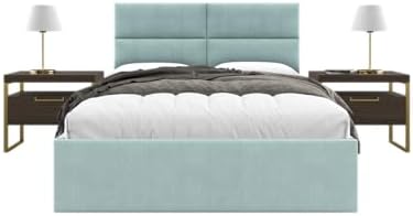 Vänt Wall Mounted Headboard Panels, Queen/Full, Ribbed Iceland Blue