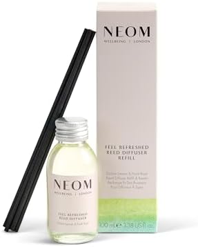 NEOM Feel Refreshed Reed Diffuser Refill, Sicilian Lemon & Basil, 100ml
