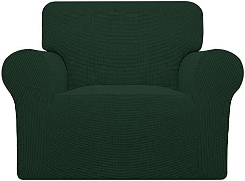 Easy-Going Stretch Chair Slipcover with Arm Washable Dark Green
