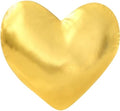 Golden Heart Decorative Throw Pillow, Adorable Heart Accent Cushion for Bed Couch Sofa, Waist Cushion for Car Seat Back Support, Photo Prop and Home Decor