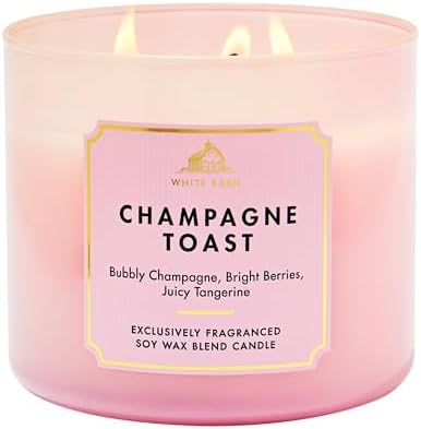 Bath & Body Works 3-Wick Candle, Champagne Toast, Soy Wax Blend